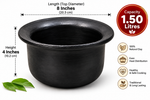 Royal Earthen Black Clay Batter Bowl Handmade Terracotta Idli & Dosa Batter Pot | Traditional South Indian Kitchenware