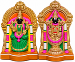 Terracotta Perumal & Thayar Set – Golu Dolls 9 inch