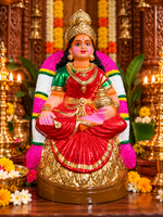 Terracotta Lakshmi Golu Doll – 8 Inch | Handmade Goddess Lakshmi Golu Idol