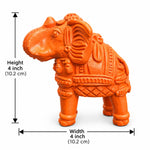 Royal Luxury Terracotta Elephant Pair Showpiece | Traditional Handmade Indian Elephant Statue | Premium Home Décor