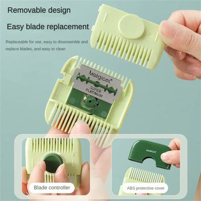 2 In 1 Baby Hair Cut Hairdressing Comb Trim Bangs Broken Hair Trimmer Portable Children's Clipper
