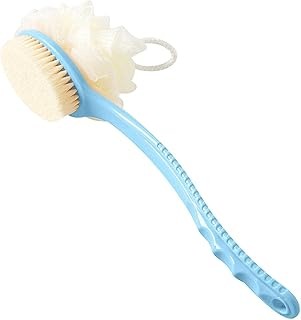 2 IN 1 Loofah with handle Body Brush, Bath shower Brush& Loofah