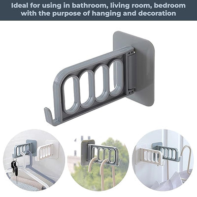4-Slot Plastic Space Saving Hangers Hooks