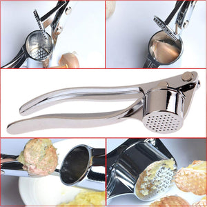 1. Stainless Steel Heavy Duty Home Kitchen Garlic Press Crusher Squeezer Presser Masher Mincer Hand Tool