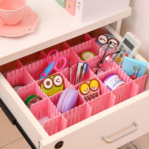 8 Pcs Adjustable Drawer Organiser Dividers