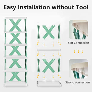 1. 4 Layer Stylish Shoe Storage Organizer Multi-Purpose Stackable Shoe Rack Adjustable Slots