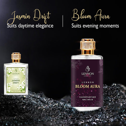 Jasmin Drift and Bloom Aura  Long Lasting Fragrance Perfumes combo