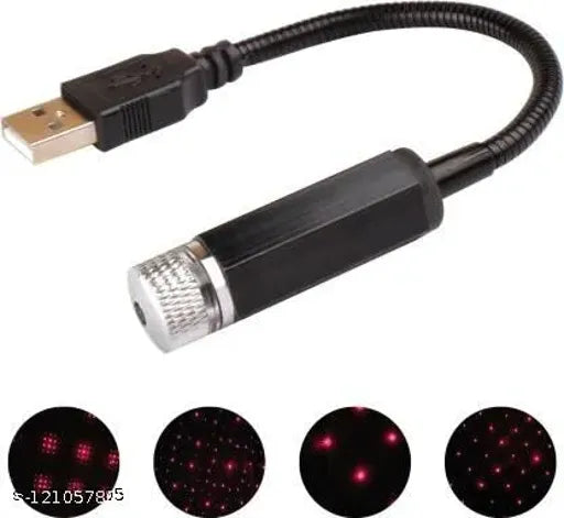360 Degree Pattern Changing USB Star Projector Led Light for Cars, Bedroom
