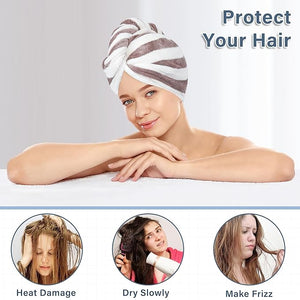 1. Rayon Microfiber Hair Towel Wrap (pack of 2)