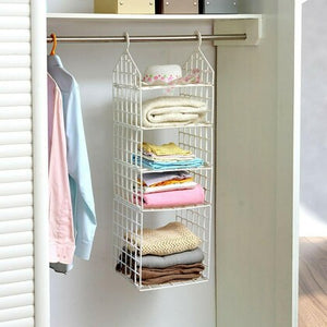 1. 5 Layer Hanging Folding Cloth Rack - Dormitory Closet Storage Organizer ( 1 Pcs)