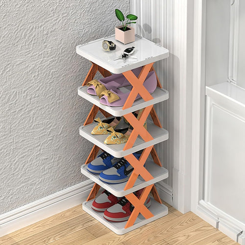 4 Layer Shoes Stand, Plastic Adjustable Shoes Sleepers sandals Rack