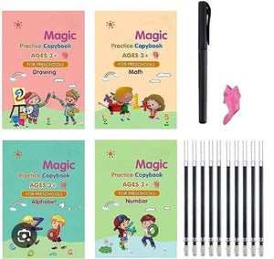1. Magic Book for Kids, Sink Magic Practice CopyBook, (4 Books+10 Refills+1 Pen+1 Grip) ( Pack Of 2 )