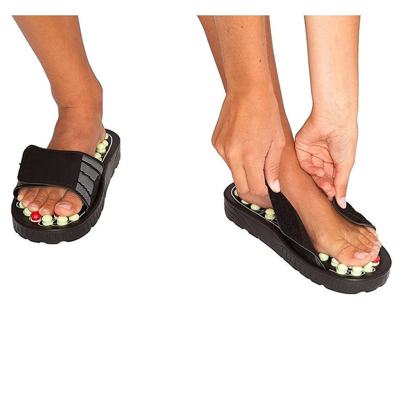Acupressure and Magnetic Therapy Accu Paduka Slippers for Full Body Blood Circulation.Acupressure Magnetic Therapy Slippers for Blood Circulation & Relaxation  Accu Paduka Foot Massage Slippers for Full Body Wellness