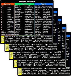 1. Laptop Shortcut Key Sticker for Windows, Excel, and Word, Compact Productivity Chart