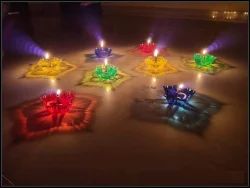 Diwali LED Water Sensor Diya, Finish Type: Glossy