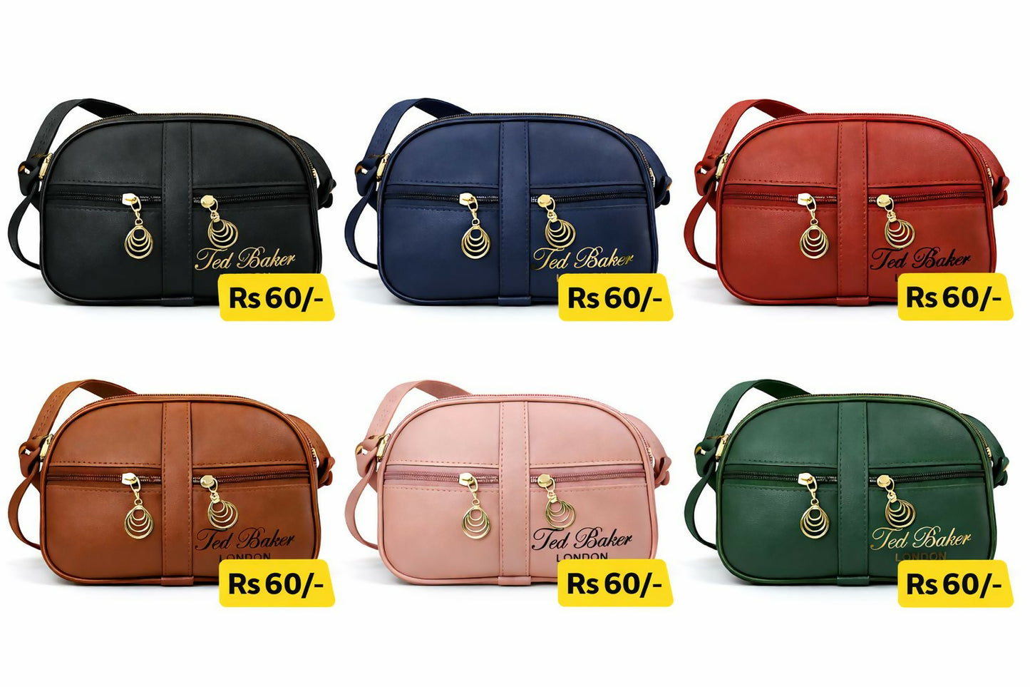 Ted Baker Premium Double Zip Women's Crossbody Sling Bag