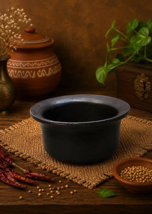 Terracotta Dosa Batter Bowl 1.5 litre Handcrafted Terracotta Dosa Batter Bowl | Traditional Clay Storage Pot | Natural & Chemical Free Kitchenware