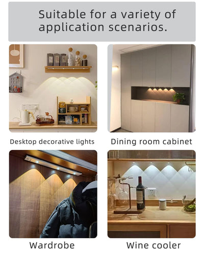 Cabinet Lights Home Removable Dimmable USB Rechargeable Closet Light