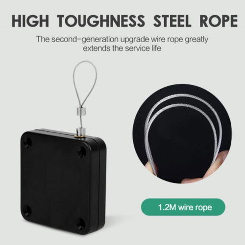 Self Adhesive Retractable Automatic Self Closing Sliding Window Door String Steel Rope Closer