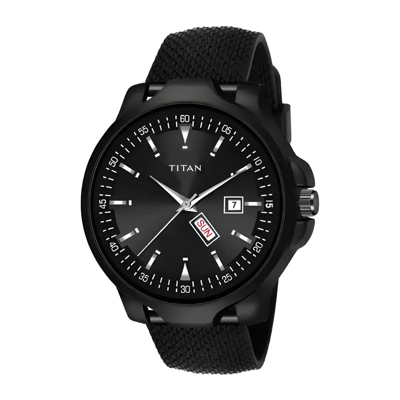 Latest Titan PU Leather Analog Watch