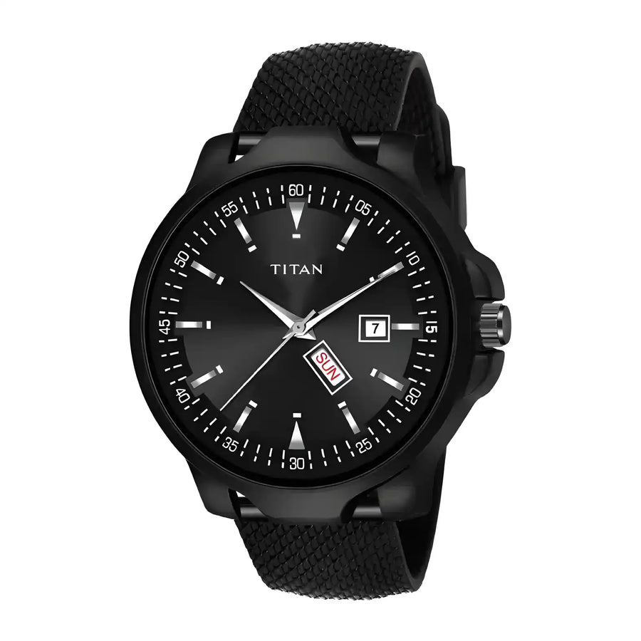 Latest Titan PU Leather Analog Watch