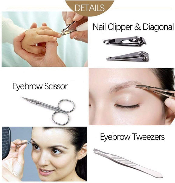 Manicure Pedicure Kit for Women and Men Grooming Kit