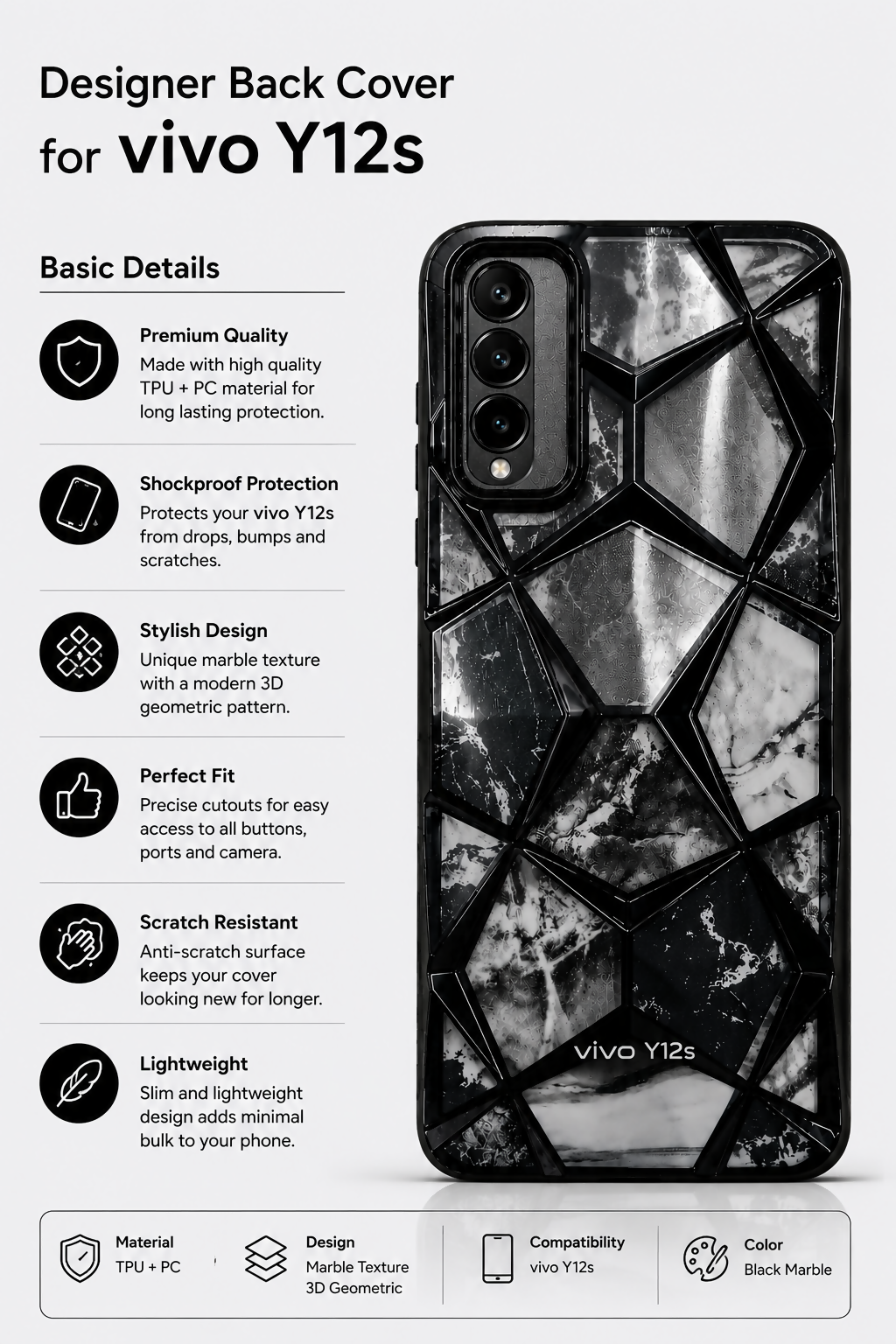 Back cover Vivo Y12s