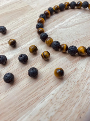 1. Tiger Eye Lava Rock Bracelet Relaxing Gifts for Men&Women
