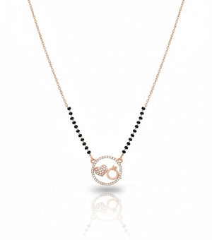 1. Womens Mangalsutra Fashion Jewellery with Round Open Circle Pendant