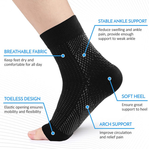 Swelling Arch Heel Socks yoga sport protect socks (PACK OF 2)