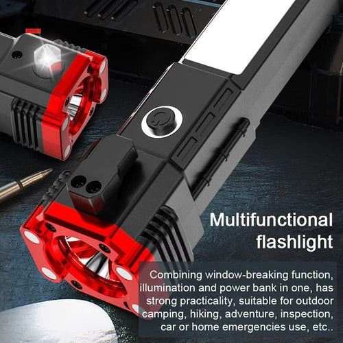 8 in1 Safety Hammer Flashlight Rechargeable Treasure