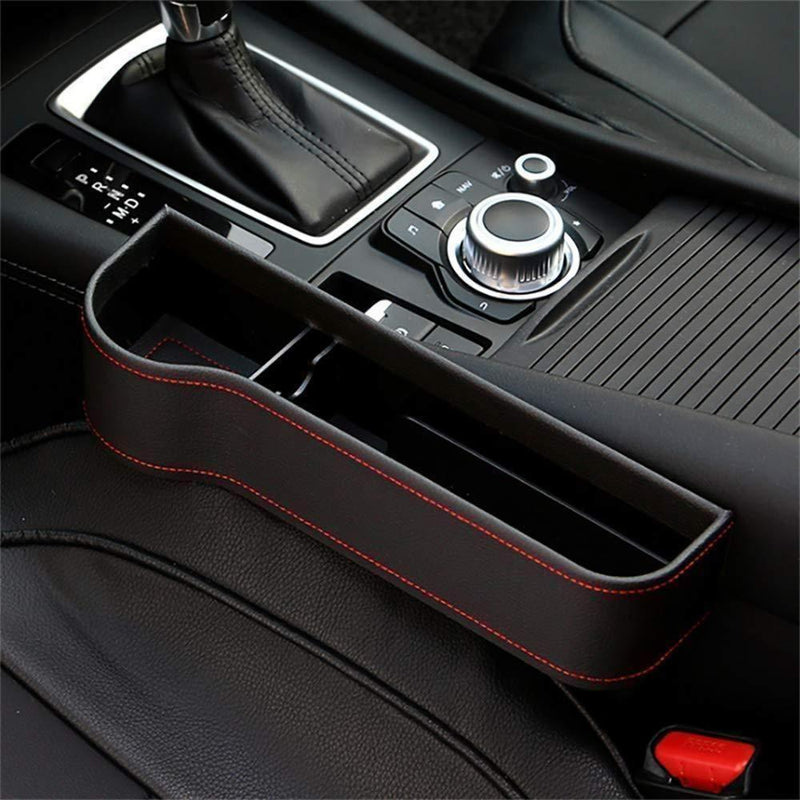Seat Pockets Leather Car Console Side Organizer
