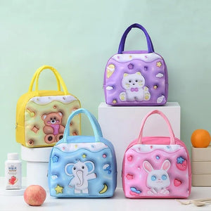 1. 3D Cartoon Printed Lunch Bag Design Bento Bag