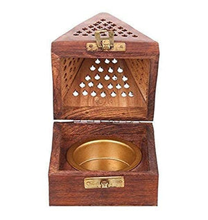 1. Handicraft Sheesham Wooden Incense Box Holder
