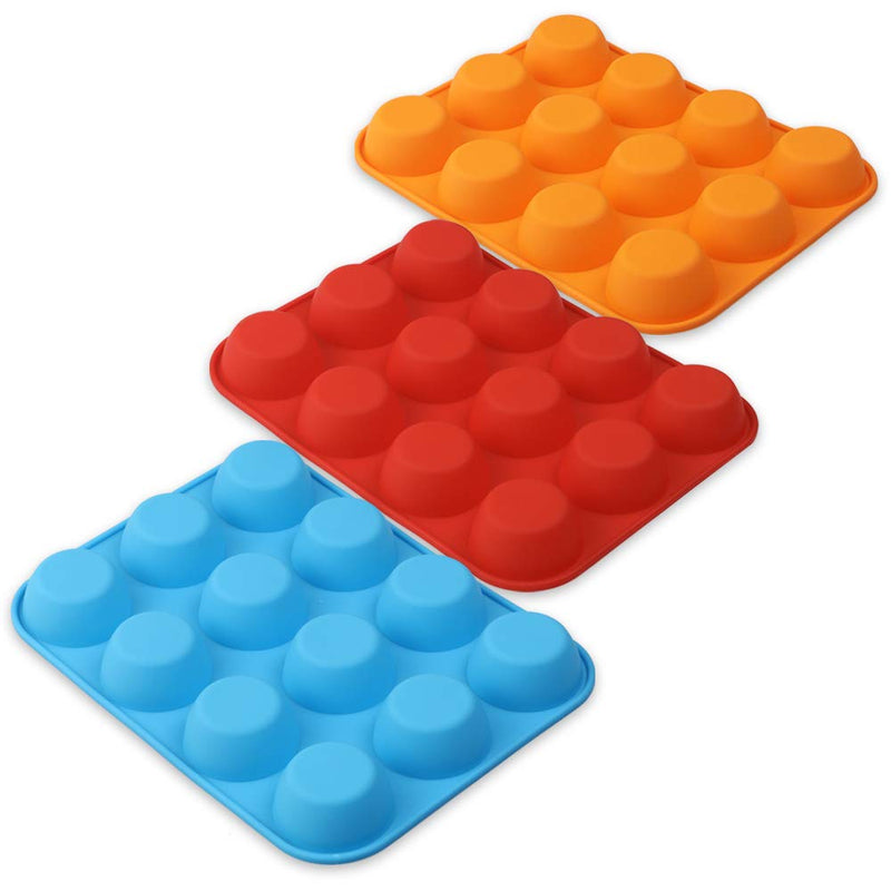 Silicone Muffin Pan, Cupcake Pan, 12 Cups