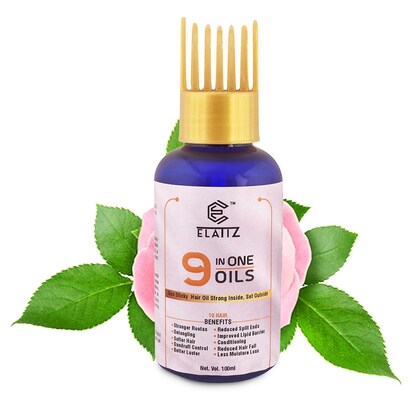 9 in 1 Hair Oil for All Hair Types | Deep Nourishing Hair Growth, Hair Fall Control, Scalp Care & Damage Repair Treatment Oil