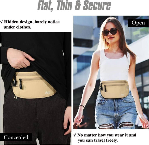 Anti Theft Passport Wallets for Men & Women | Waist Pouch Purse