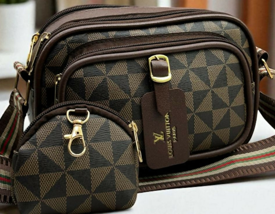 Trendy Geometric Pattern Sling Bag for Women & Girls