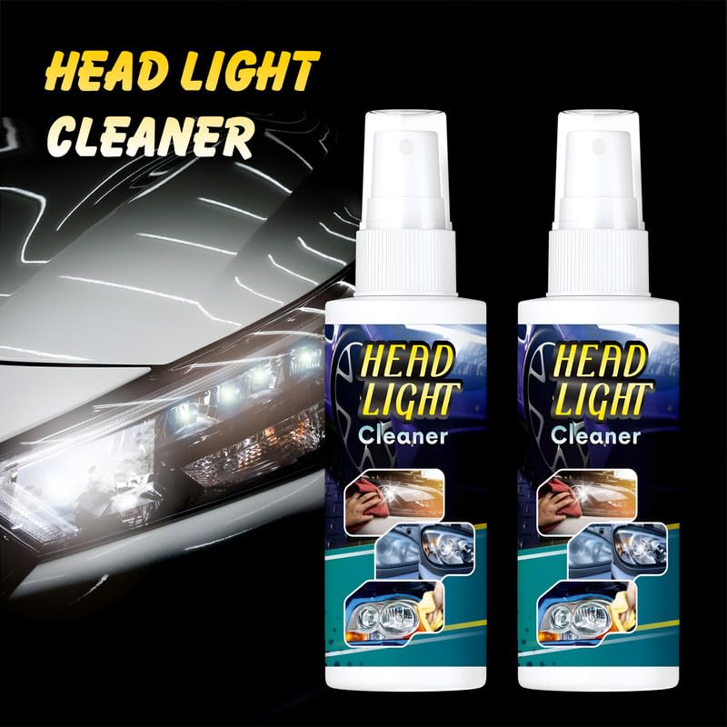 Headlight Lens Cleaner, Restorer, Shiner, for Vehicles Automobile Car & Bike Headlight Lens and Glass Restorer Cleaner ( Pack Of 2 )