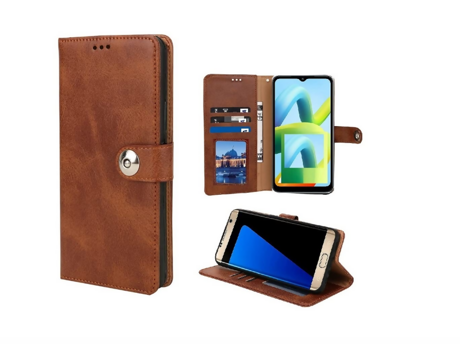 Realme Narzo 30 Designer Brown Flip Cover – Slim, Lightweight & Full Protection
