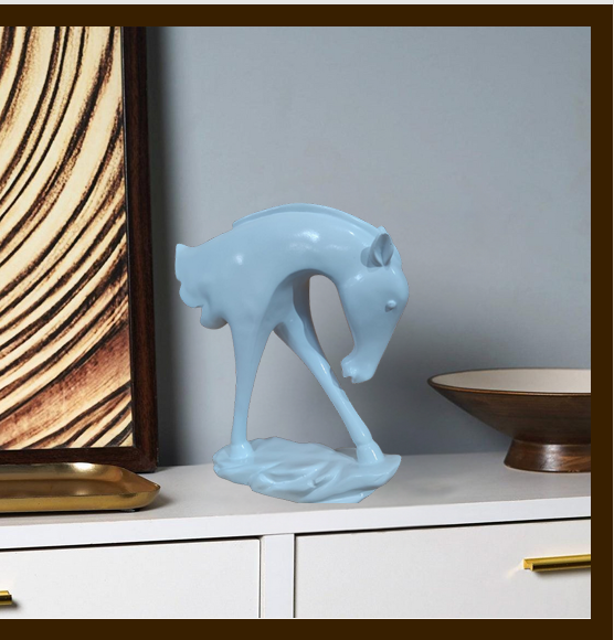 2 LEG HORSE WHITE STATUE//இரண்டு கால்கள் கொண்ட வெள்ளை குதிரை சிலை