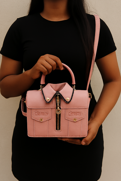 A two-tone bag with a peach or light brown  colour handbag in handmade for Ladies//கைகளால் செய்யப்பட்ட, மேற்புறம் பீச் அல்லது வெளிர் பழுப்பு நிறத்துடனும், கீழ்ப்புறம் அடர் நிறத்துடனும் கூடிய, இரண்டு நிறங்கள் கொண்ட கைப்பை, பெண்களுக்கானது.