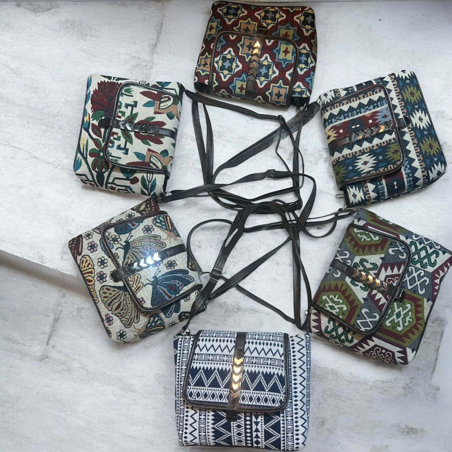 Bohemian Pattern Crossbody Sling Bag