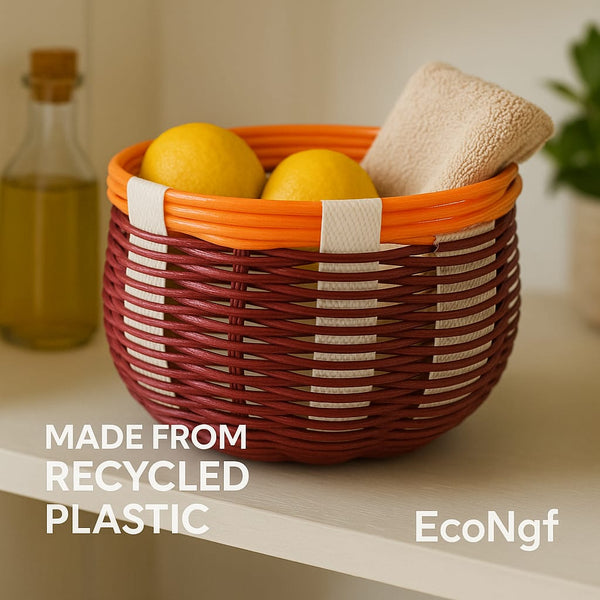 EcoNgf utility mini basket-made frome recycled plastic//EcoNgf பயன்பாட்டு சிறிய கூடை –  மறுசுழற்சி பிளாஸ்டிக் மூலம் செய்யப்பட்டது