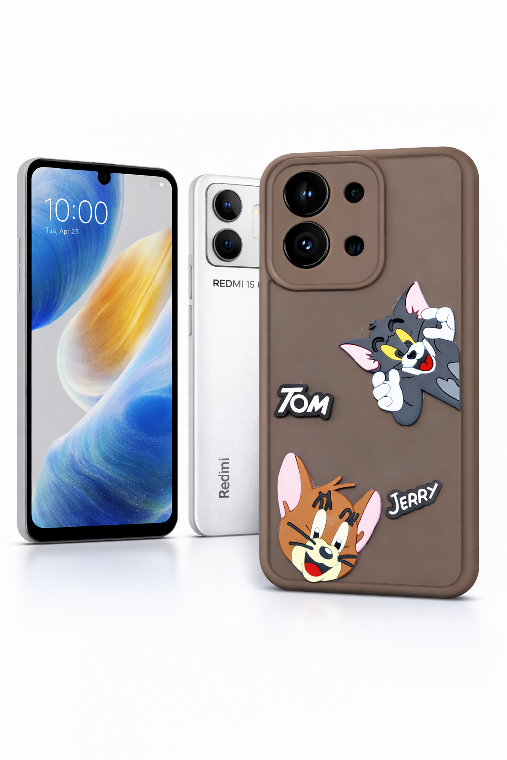 Redmi 15C / Poco C85 Back Cover, Tom & Jerry Design Soft Silicone Case, Shockproof Slim Protective Mobile Cover