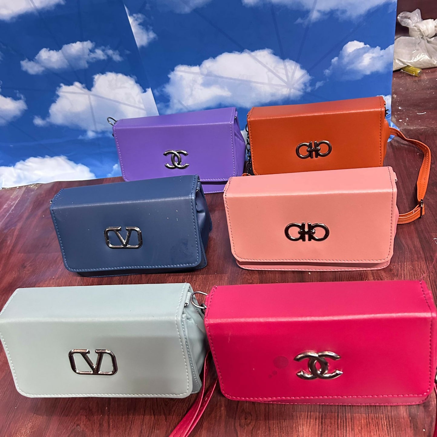 Multi-Color Ladies Crossbody Wallet Handbag