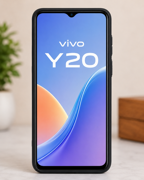 Premium Silicone Back Cover Compatible with Vivo Y20 | Shockproof Protective Mobile Case.