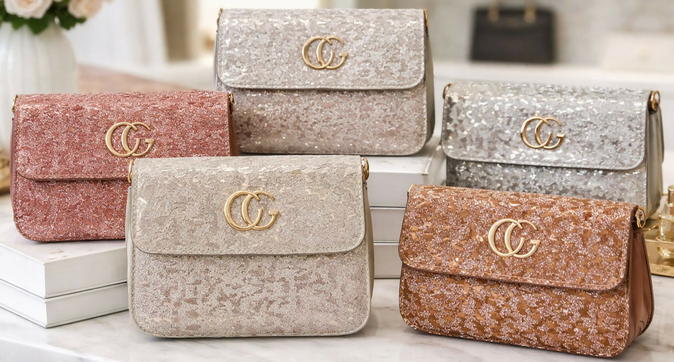 Premium Ladies Glitter Crossbody Bag