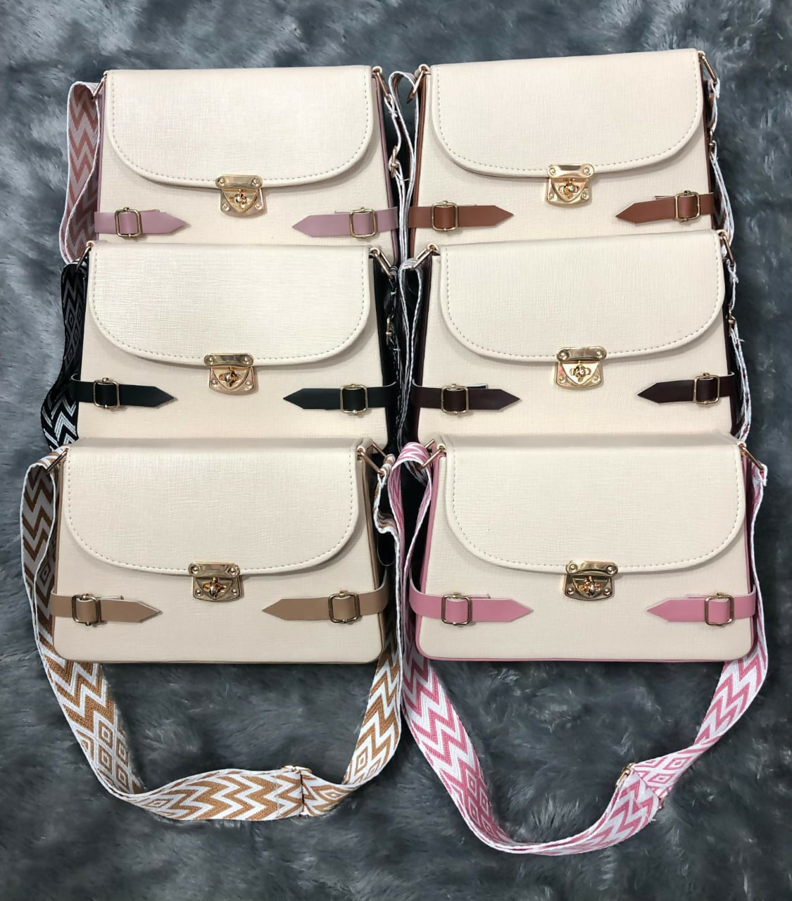 Premium Women's Crossbody Sling Bag with Printed Wide Strap