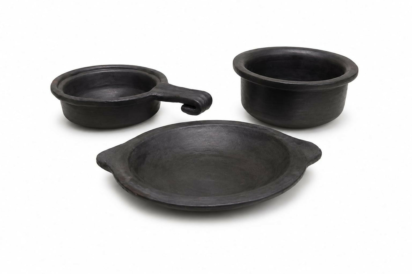Everyday Cookware Combo - Appam kadai-10 inch Milk pan - 1litre Batter Bowl - 1.5 litre 100% Chemical Free & Gas stove safe